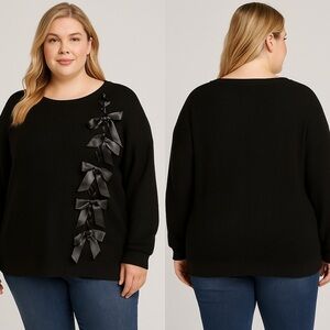 Adore Me Black Knit Sweater 4X